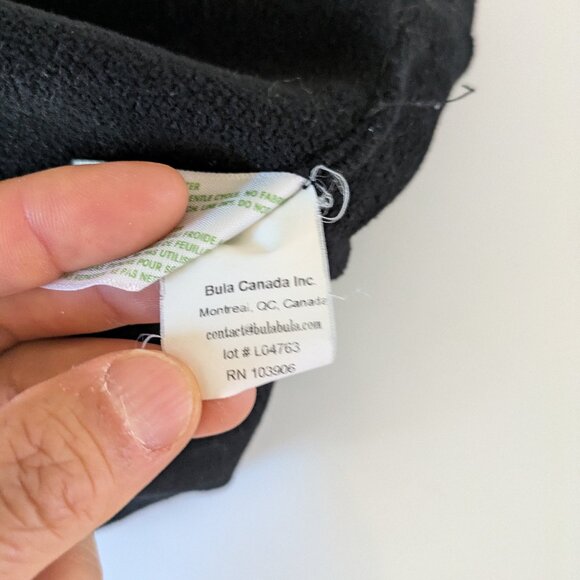 Bula Winter Neck Gaiter 9" Tall – Black Polartec Fleece - Picture 3 of 5